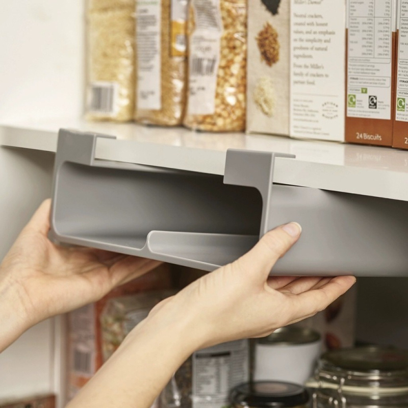 Kitchen Appliances Cabinet - Wall Mounted Cling Film Storage Rack