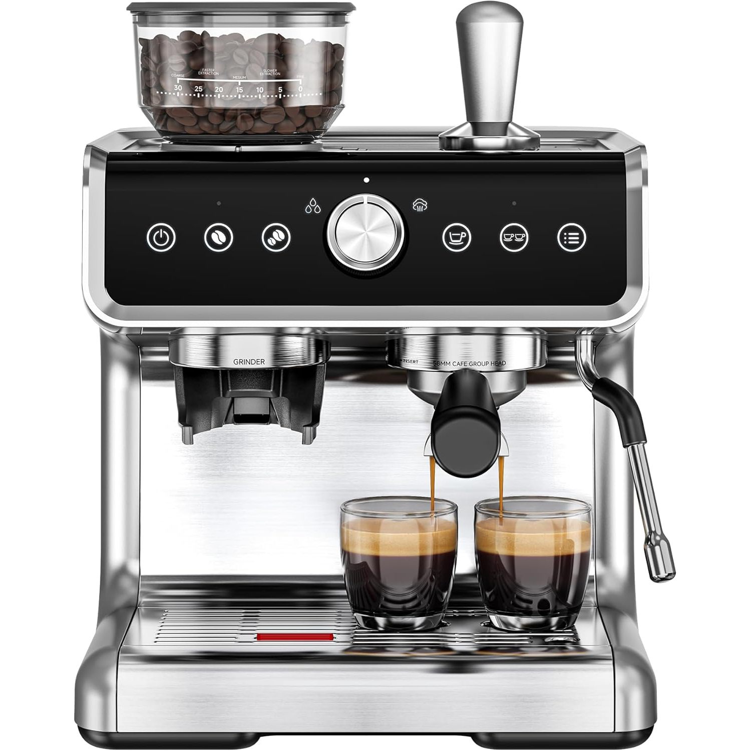Coffee Maker - EUHOMY Electric Espresso Machine with Grinder