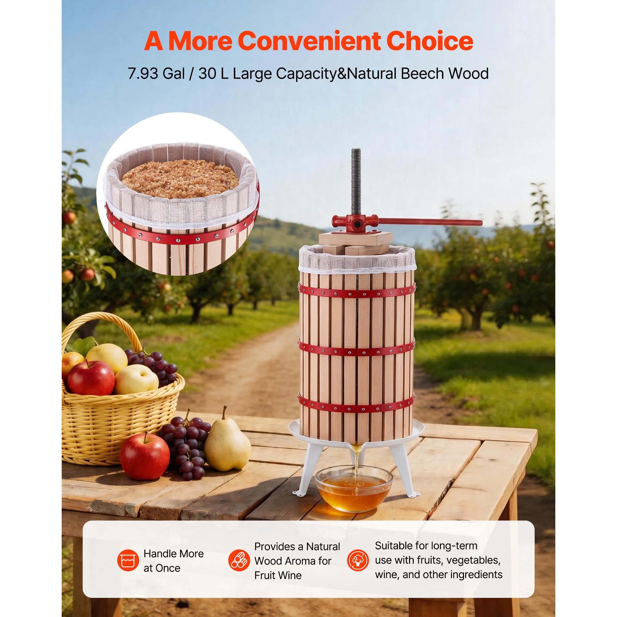 Fruit Wine Press, 7.93Gal/30L  - Juicer 评论和价格