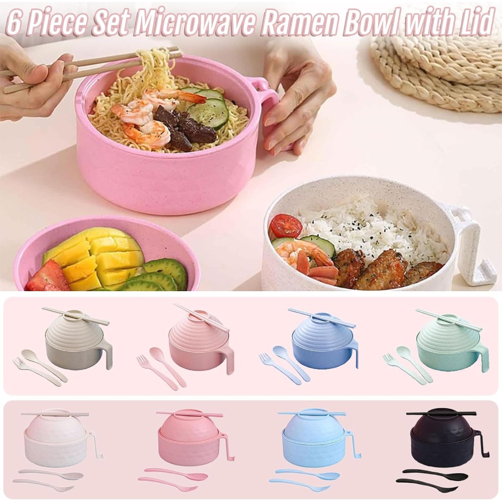 Microwave Ramen Bowl 6-Piece S - Rice Cooker 评论和价格