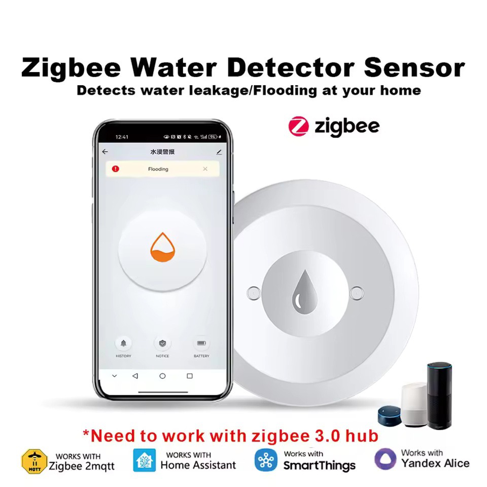 Zigbee Water Sensor Flood Leak - Kitchen Appliances Video 评论和价格