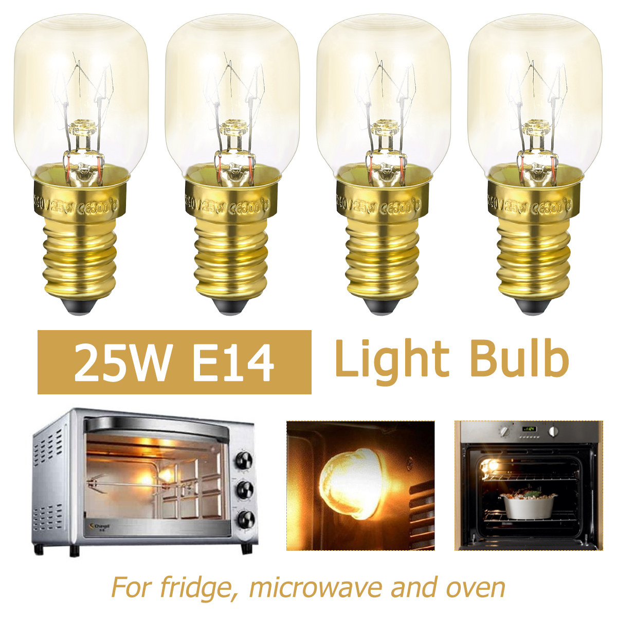4Pcs E14 Oven Microwave Bulb S - Microwave Oven 评论和价格