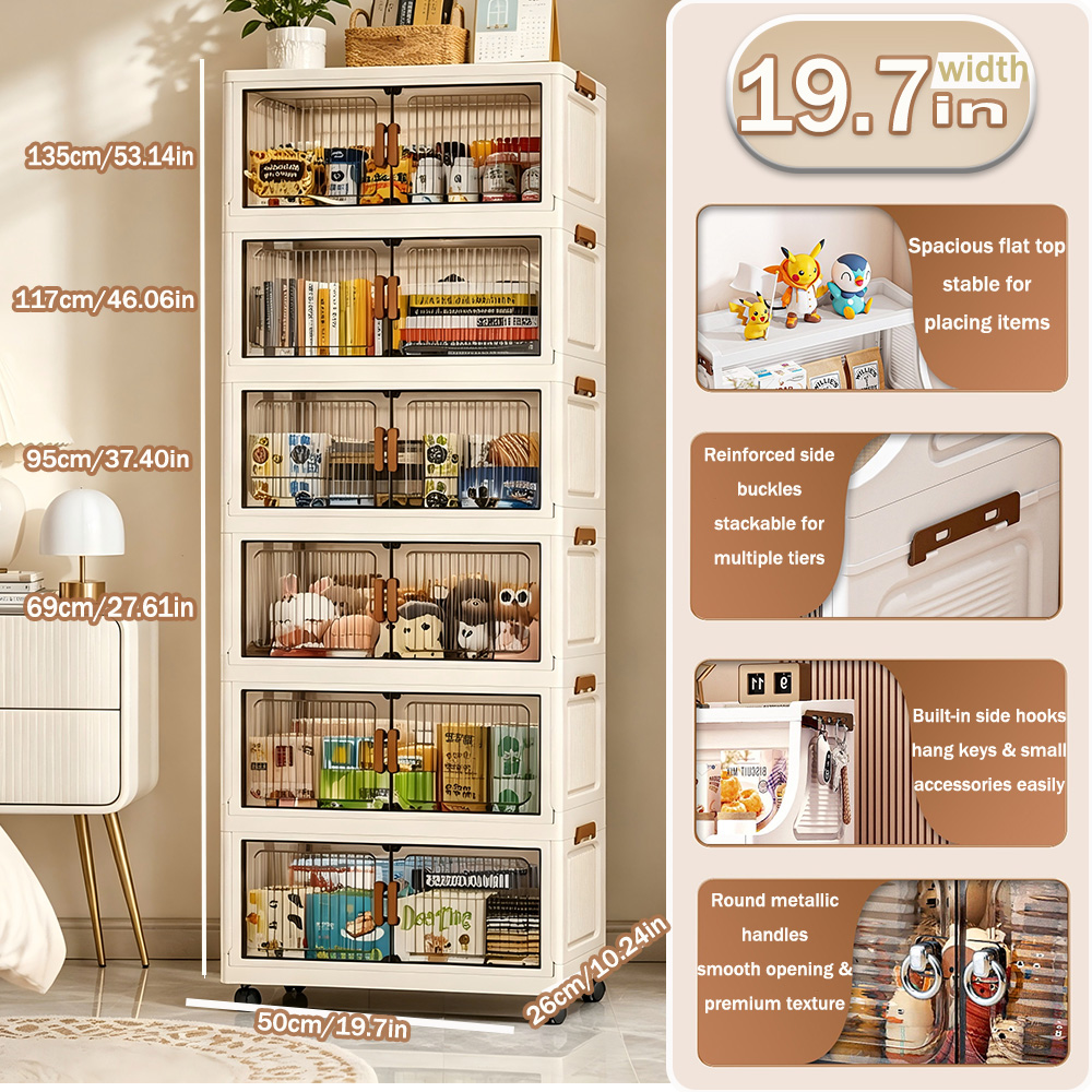 19.7in 3/4/5/6-Tier Foldable S - Kitchen Appliances Cabinet 评论和价格