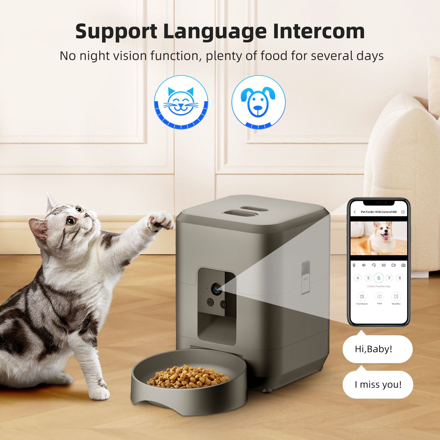 Cat Automatic Feeder With Came - Kitchen Appliances Video 评论和价格