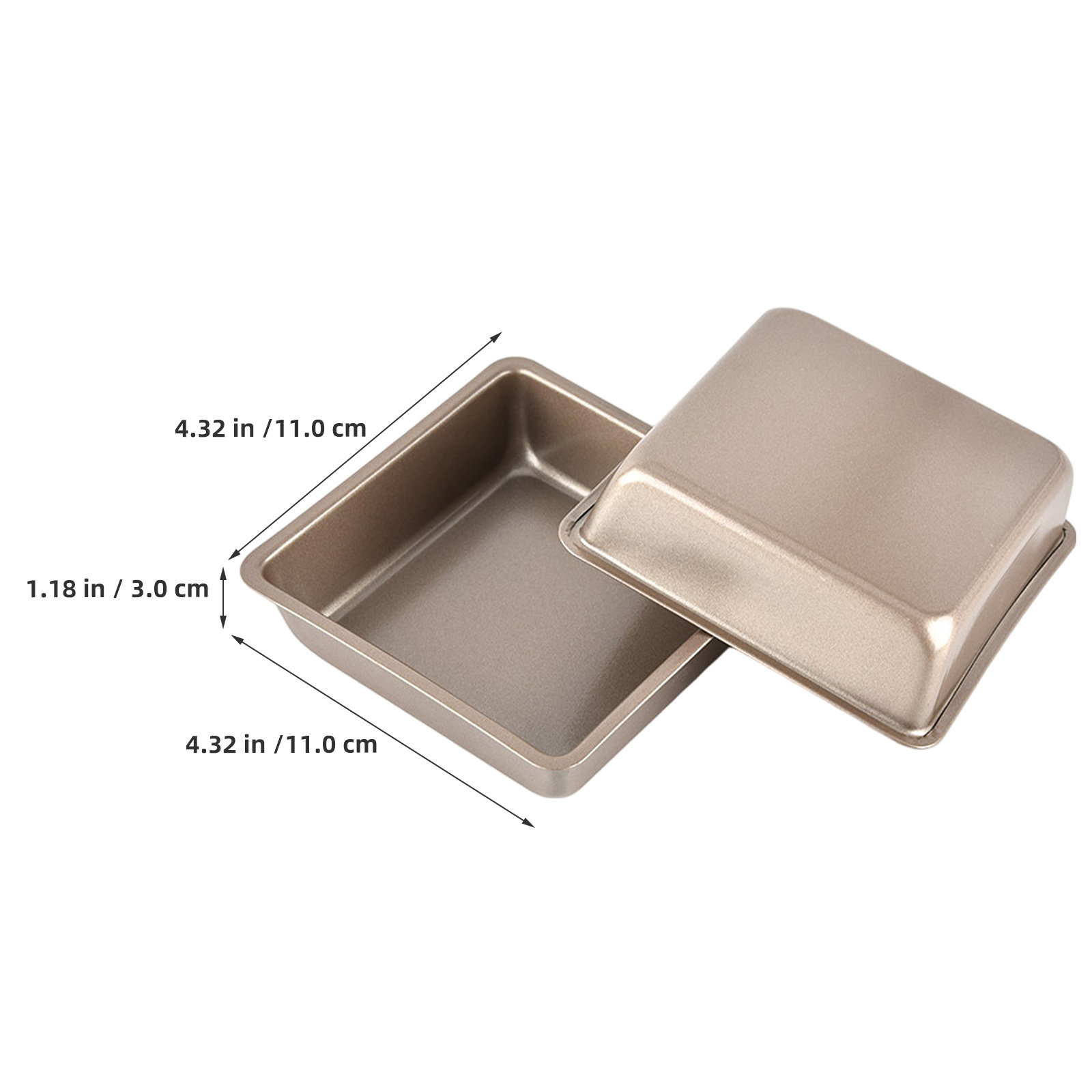 4Pcs 4 Inch Square Nonstick Ba - Toaster 评论和价格